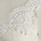 1 Yard White Beaded Scalloped Bridal Lace Trim with Sequins and Corded Embroidery